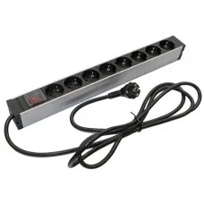 SHZ19-8SH-S-2.5EU. Блок розеток 19. Hyperline