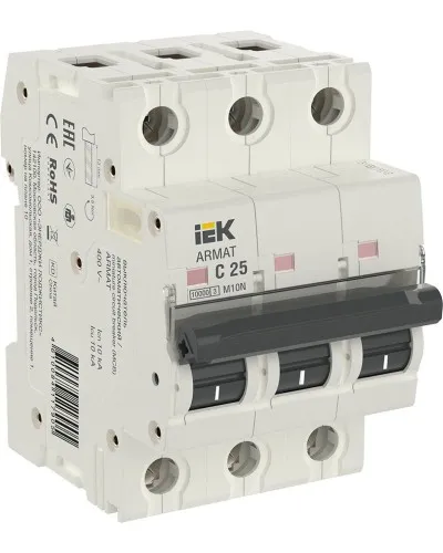 M10N 3P C 25А 10кА ARMAT (AR-M10N-3-C025). Автоматический выключатель. IEK в Нижнем Новгороде