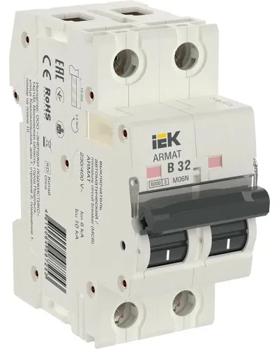 M06N 2P B 32А 6кА ARMAT (AR-M06N-2-B032). Автоматический выключатель. IEK в Нижнем Новгороде