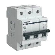 GENERICA ВА47-29М 3P C 32А 4,5кА (MVA21-3-032-C-G). Автоматический выключатель. IEK