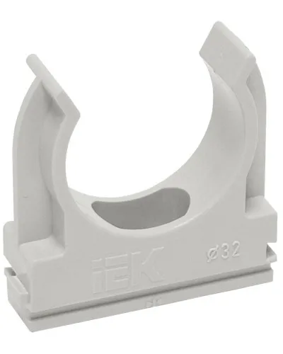 Держатель с защёлкой D32 серый ELASTA (50 шт) (CTA10D-CF32-K41-050). Держатель с защёлкой. IEK в Нижнем Новгороде