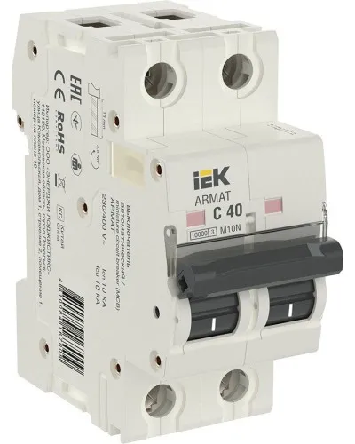 M10N 2P C 40А 10кА ARMAT (AR-M10N-2-C040). Автоматический выключатель. IEK в Нижнем Новгороде