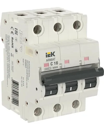 M06N 3P C 16А 6кА ARMAT (AR-M06N-3-C016). Автоматический выключатель. IEK в Нижнем Новгороде