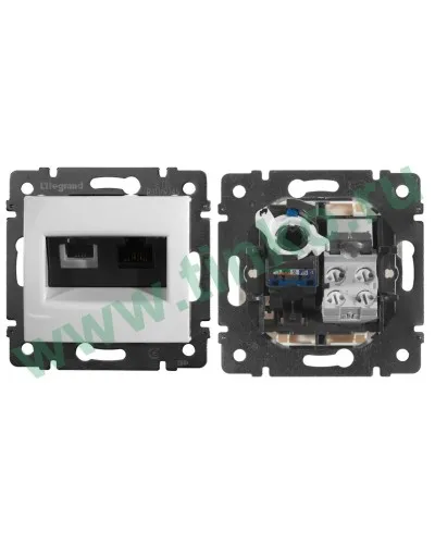 Розетка Valena 2xRJ11+RJ45 Cat.6, белый (770080). Розетка. LegranD в Нижнем Новгороде