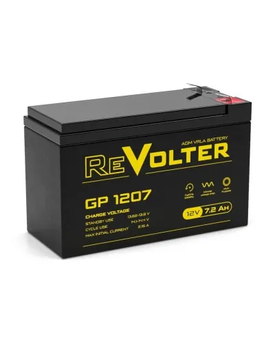 Revolter GP 1207. Аккумулятор автомобильный герметичный свинцово-кислотный. Revolter в Нижнем Новгороде