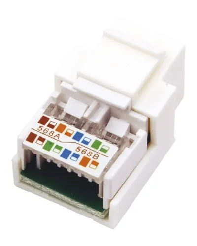 Модуль Keystone Jack RJ-45(8P8C), UTP, CAT 5e, тип 180 градусов, белый REXANT (03-1011). Модуль Keystone Jack. Rexant в Нижнем Новгороде
