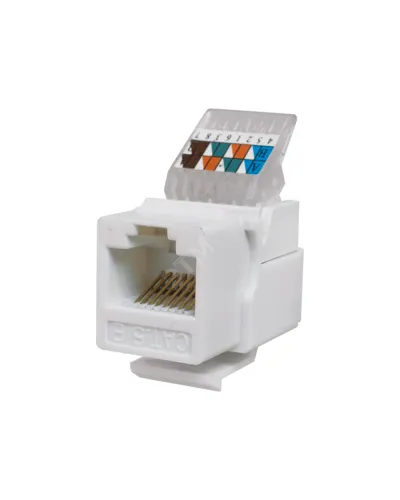 Модуль-вставка Keystone Кат5е, без.инстр.зад, белый UTP (10-0312): Вставка Keystone Jack RJ-45 в Нижнем Новгороде