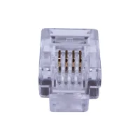 Коннекторы 4P4C (RJ-11) (100шт) (10-0229). Телефонный разъем 4P4C (RJ-11). SUPRLAN