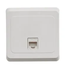 Этюд розетка RJ45, кат. 5Е, 1-местная, в сборе, скрытой установки, белый (KOMC-001B). Розетка компьютерная. Systeme Electric
