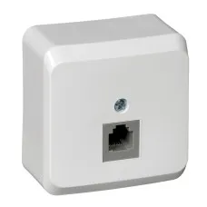 Этюд розетка RJ11 1-местная, о/у, белый (TELA-001B). Розетка телефонная. Systeme Electric
