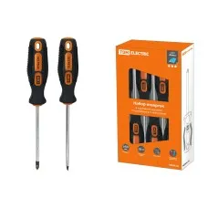 Набор отверток 6 шт.: SL:3x75;5x100;6x100, PH:0х75;1x100;2x100, пластиковый чемодан, CR-V "Алмаз" TDM (SQ1013-0205): Набор отверток