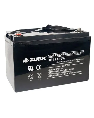 ZUBR HR 12160W (12V, 45Ah). Аккумулятор герметичный свинцово-кислотный. ZUBR в Нижнем Новгороде