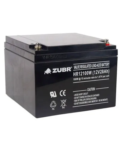 ZUBR HR 12100W (12V, 28Ah). Аккумулятор герметичный свинцово-кислотный. ZUBR в Нижнем Новгороде