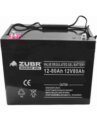 ZUBR MARINE GEL NPG 12-80 (12V, 80Ah). Аккумулятор герметичный свинцово-кислотный. ZUBR в Нижнем Новгороде