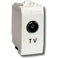 Розетка TV проходная Brava 1 модуль слоновая кость (75581S): Розетка TV