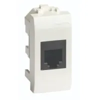 Розетка RJ-45 Brava 1 модуль слоновая кость (75457S): Розетка компьютерная с одним разъёмом