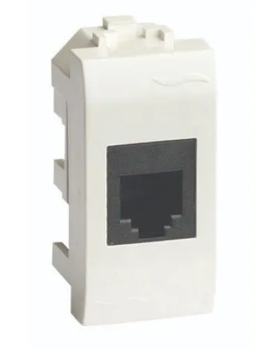 Розетка RJ-45 Brava 1 модуль слоновая кость (75457S): Розетка компьютерная с одним разъёмом в Нижнем Новгороде