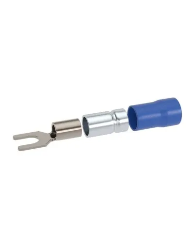 Наконечник вилочный НВИ 1,5-2,5 М6 (D6,4мм) (100 шт) (2B16P-DS-PVC). Наконечник вилочный с изолированным фланцем ПВХ, двойная гильза. ДКС в Нижнем Новгороде