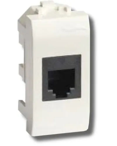 Розетка RJ-45 Brava 1 модуль белая (76654B): Розетка компьютерная с одним разъёмом в Нижнем Новгороде