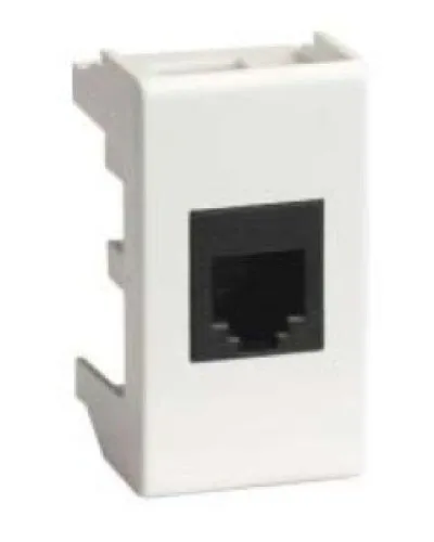 Розетка RJ-45 Viva 1 модуль белая (45038): Розетка компьютерная с одним разъёмом в Нижнем Новгороде