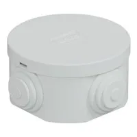 Коробка JBR065 D=65х35, 4 вых., IP44, серая (44004). Коробка монтажная. Экопласт