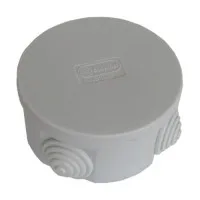 Коробка JBR080 D=80х40, 4 вых., IP44, белая (44005W-1). Коробка монтажная. Экопласт