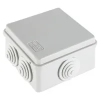 Коробка JBS101 100х100х55, 6 вых., IP55, серая (44037). Коробка монтажная. Экопласт