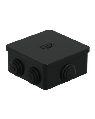 Коробка JBS080 85х85х50, 6 вых., IP44, чёрная (44066BL-1). Коробка монтажная. Экопласт в Нижнем Новгороде