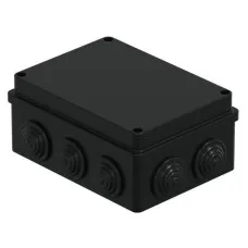 Коробка JBS150 150х110х70, 10 вых., IP55, черная (44009BL-1). Коробка монтажная. Экопласт