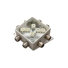 КМ-О (12к*6,0)-IP66-120х120, шесть вводов: Коробка монтажная огнестойкая