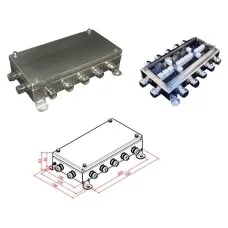 КМ-О (28к)-IP66-1530, 12 вводов, нержавейка: Коробка монтажная огнестойкая