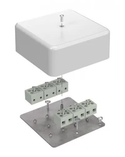 Коробка огнестойкая 103х103х45 (латунь) (40-0470-FR6.0-12-Е60). Коробка огнестойкая для открытой установки. Промрукав в Нижнем Новгороде