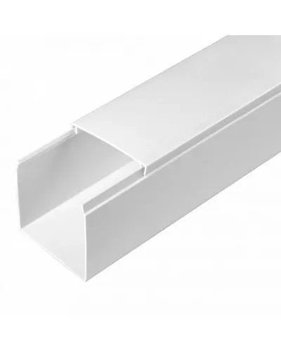 Короб 60х60 (Промрукав) (PR.0325213). Кабель-канал с двойным замком белый 60х60. Промрукав в Нижнем Новгороде