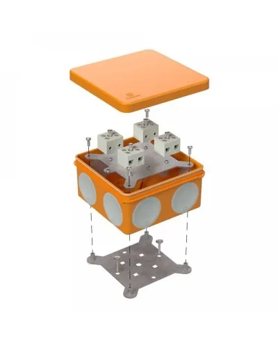 Коробка огнестойкая 100х100х50 (60-0300-FR2.5-8). Коробка огнестойкая для открытой установки. Промрукав в Нижнем Новгороде