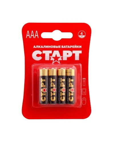 СТАРТ LR03-BL4 (1,5 В, AAA, LR03), упак. 4 шт. БЛИСТЕР. Алкалиновые батарейки. СТАРТ в Нижнем Новгороде
